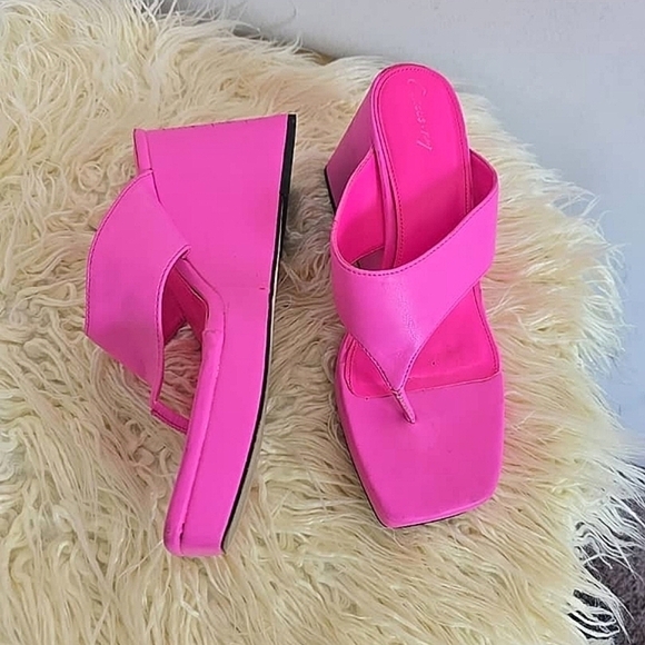 Circus Moira Women's Pink Wedge Sandals Size 8.5 🌴 - Picture 4 of 9